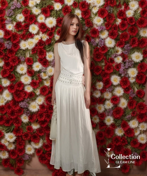 Eyelet Belt Dress